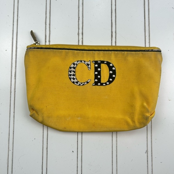 Christian Dior Vintage Yellow Pouch with CD Monogram - Picture 2 of 8